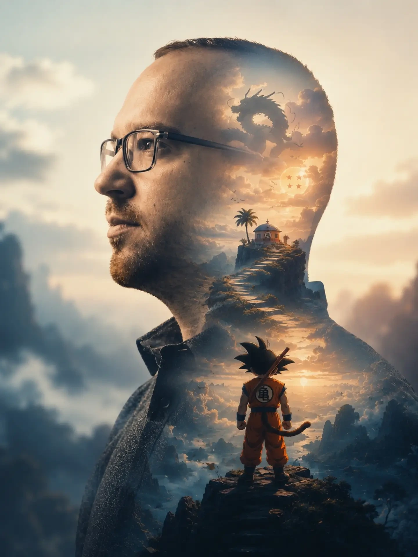 Ritratto creativo di Michele Giuliano ispirato a un mondo fantasy
