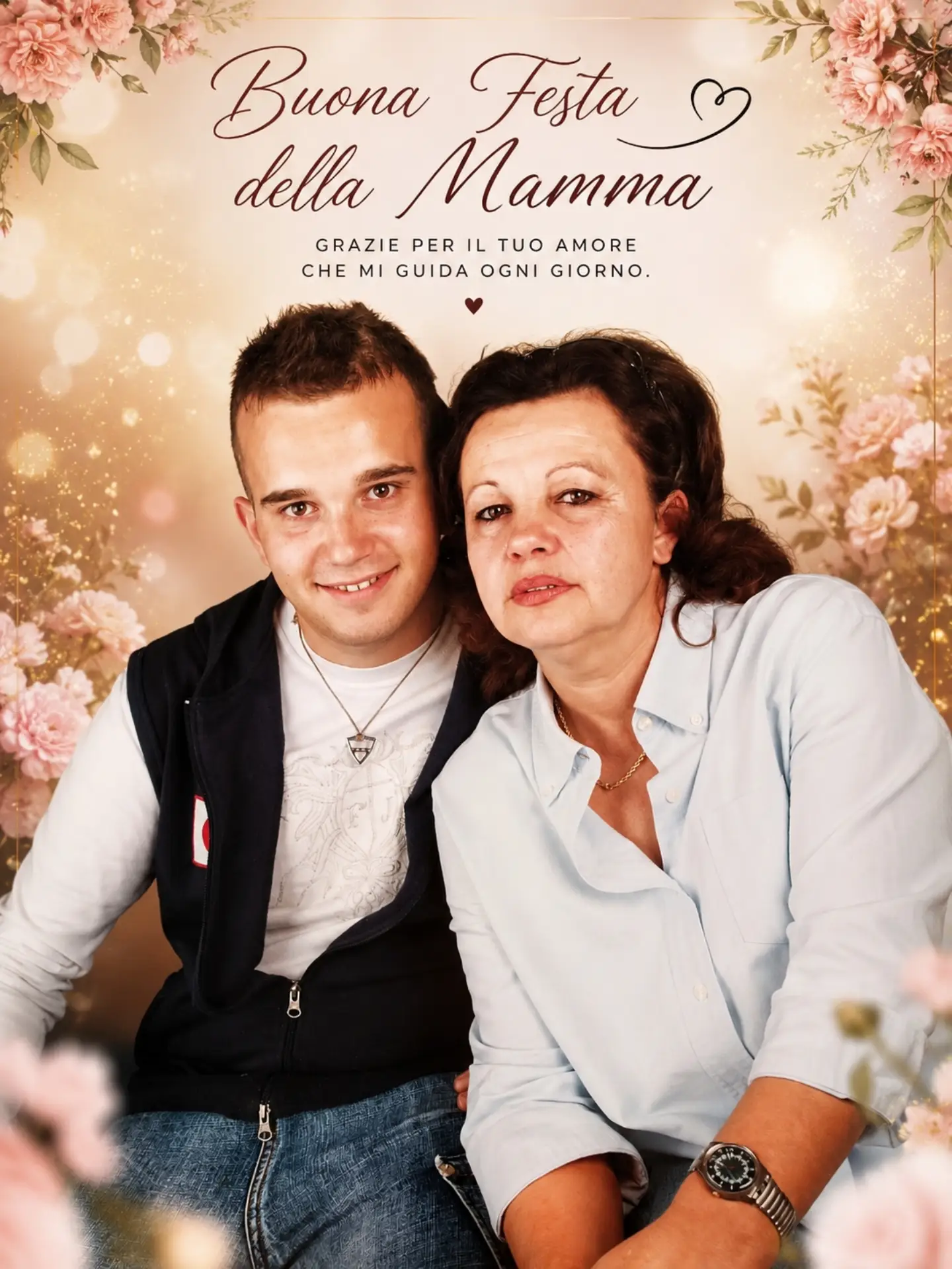 Michele Giuliano con sua madre