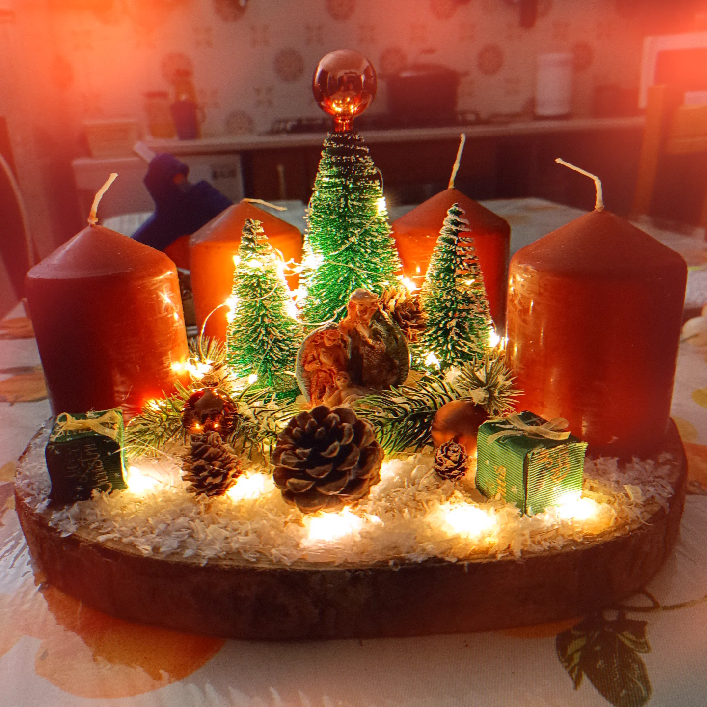 Decorazione natalizia illuminata
