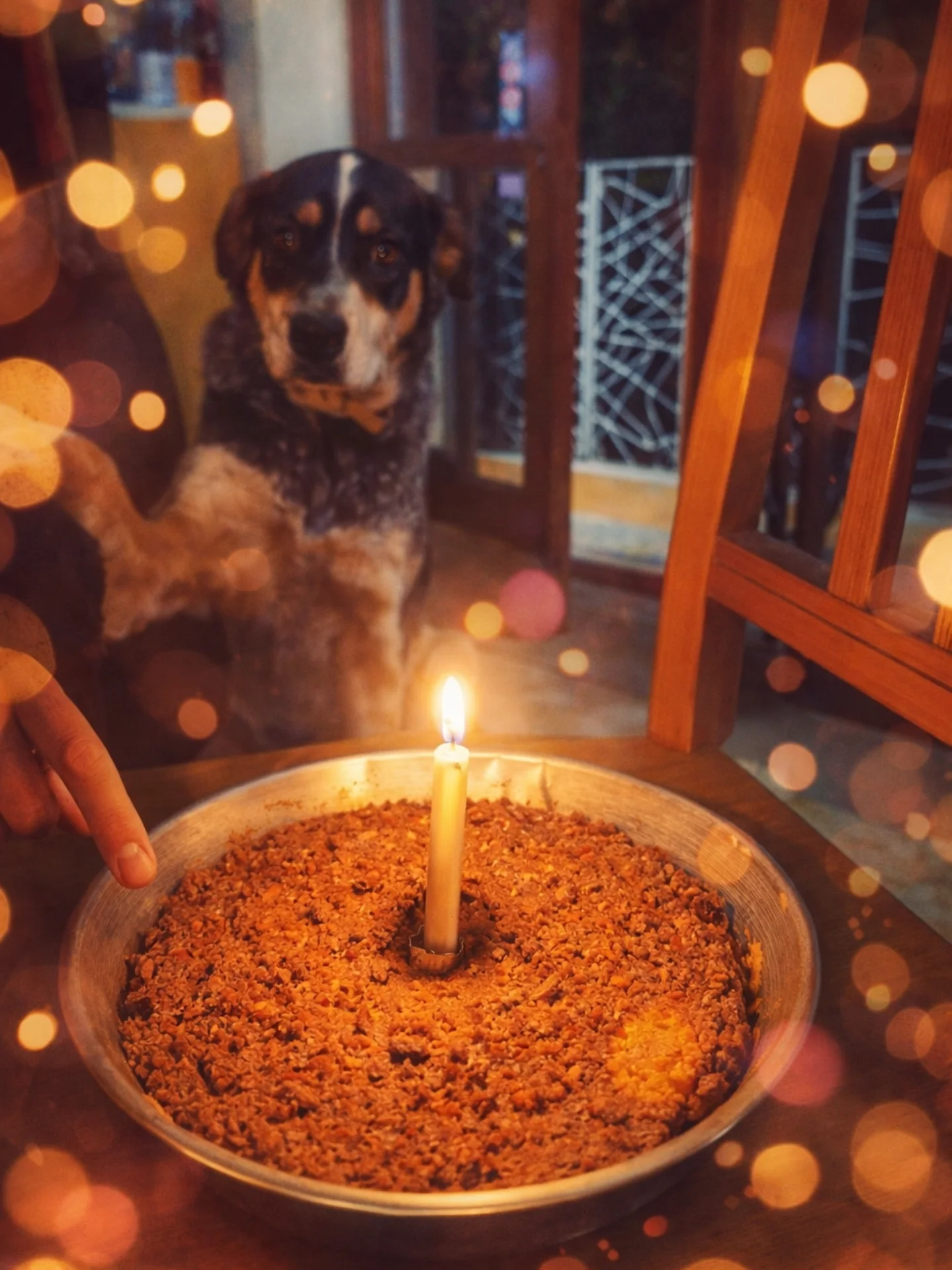 Zara davanti alla sua torta di compleanno